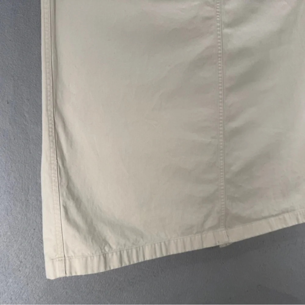 Vtg Eddie Bauer Maxi Skirt Womens 14 Khaki Utility Back Slit Modest Y2K Gorpcore - Picture 2 of 11